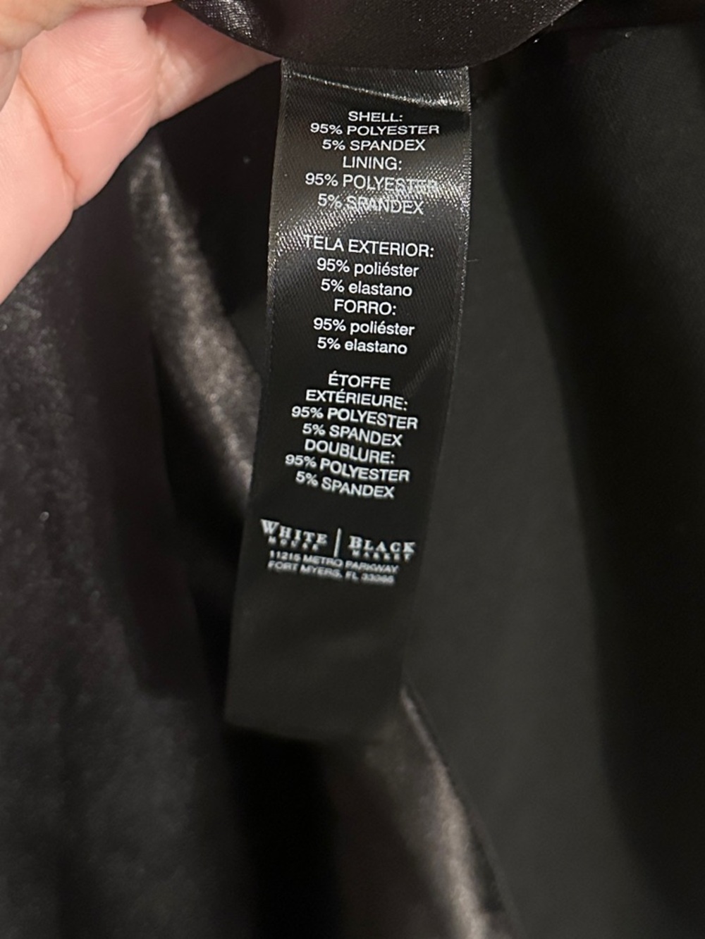 White House Black Market Button Front Sleeveless Tuxedo Dress, Black, Sz 10 - Picture 11 of 12